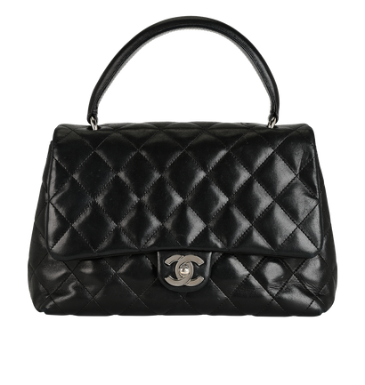 Top Handle, &pound;2,900, Handbags, Black, Lambskin Leather, Front view